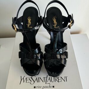 YSL PATENT LEATHER STILETTOS sz 37.5